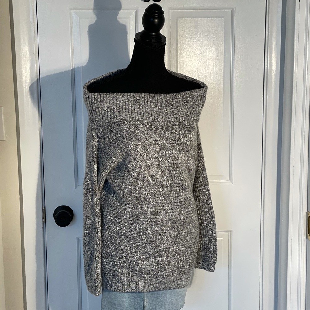 EXPRESS gray off the shoulder sweater